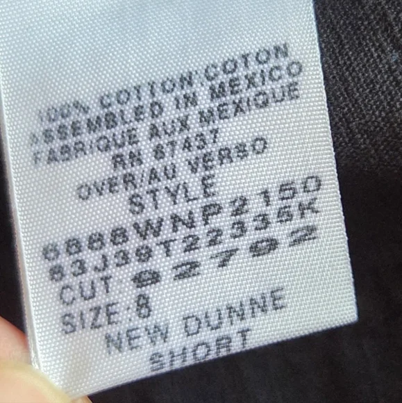 Vintage Polo Jeans Company Womens Black Cotton New Dunne Shorts, Size 8 - Picture 6 of 7